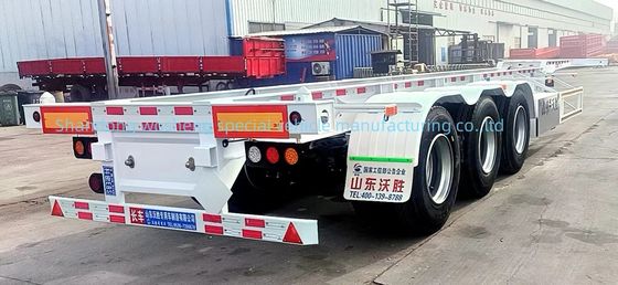 Wosheng 3 Axel 20FT 40FT Container Skeleton Semi-trailer para transporte de contêineres
