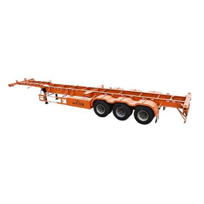 3 eixos Container Chassis Skeleton Trailer para transporte de contêineres cor personalizada