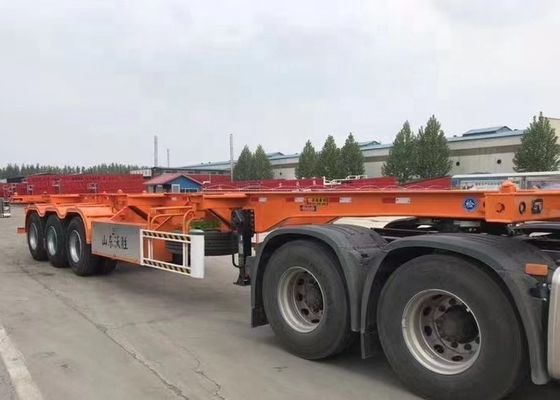 3 eixos Container Chassis Skeleton Trailer para transporte de contêineres cor personalizada