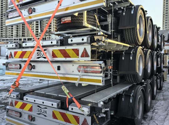 3 eixos Container Chassis Skeleton Trailer para transporte de contêineres cor personalizada