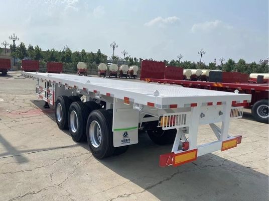 Semi-reboque flexível de 13 toneladas*3 eixos com 12 travões para transporte de contentores