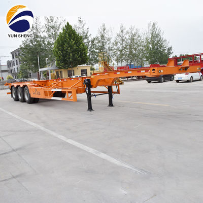 Cor personalizada 2/3/4 eixos 20/40/45 pés contêiner de transporte chassi esqueleto de aço semi-reboque para caminhão