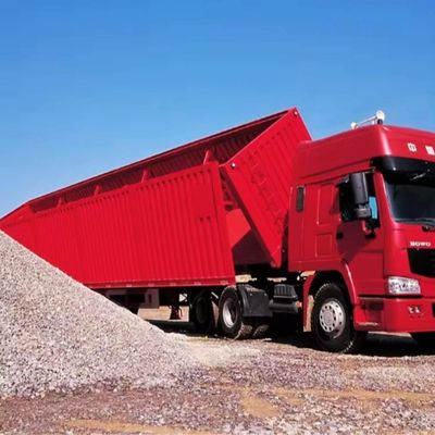 Semi-reboque direto de 30-100 toneladas de capacidade de descarga lateral hidráulica