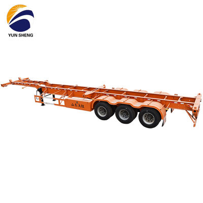 Cor personalizada 2/3/4 eixos 20/40/45 pés contêiner de transporte chassi esqueleto de aço semi-reboque para caminhão