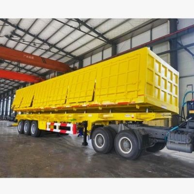 Caminhão de transporte de grãos de areia e pedra semi-reboque com reboque de 40 pés