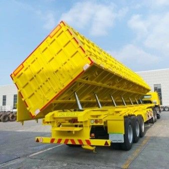 Caminhão de transporte de grãos de areia e pedra semi-reboque com reboque de 40 pés