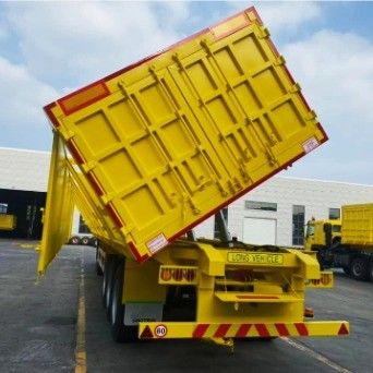 Caminhão de transporte de grãos de areia e pedra semi-reboque com reboque de 40 pés