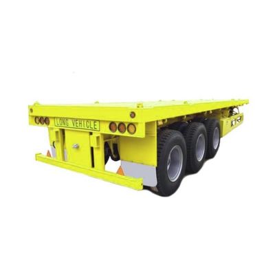 Semi-reboque de 3 eixos de banco plano para WS 20/40 pés Container e equipamento de transporte especial