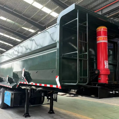 Tipo U End tipper Semi-truck end tipping truck Trailers com sistema de travagem de dupla linha