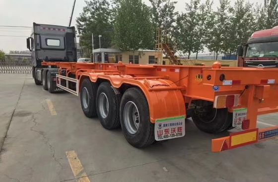 3 eixos 20-45 pés Container Chassis Esqueleto Semi-remolque com 12.38x2.48x1.55m Tamanho