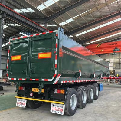 Tipo U End tipper Semi-truck end tipping truck Trailers com sistema de travagem de dupla linha