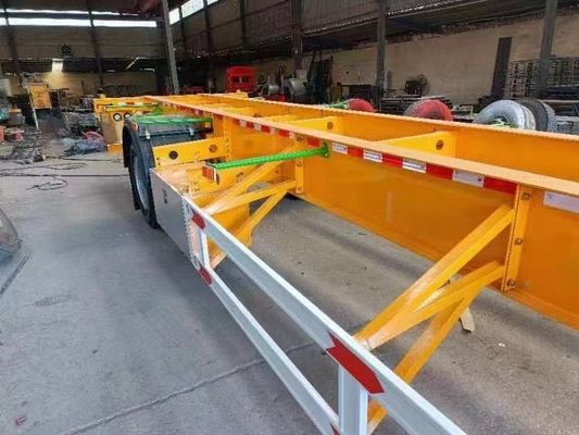 3 eixos 20-45 pés Container Chassis Esqueleto Semi-remolque com 12.38x2.48x1.55m Tamanho