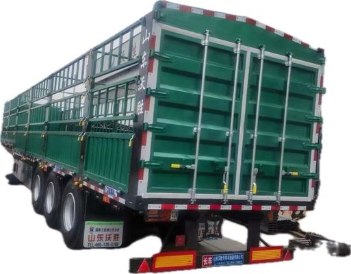 Semi-reboque de estaca de aço com sistema de travagem Wabco e câmara de travagem de mola T30/30