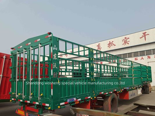 Semi-reboque de estaca de aço com sistema de travagem Wabco e câmara de travagem de mola T30/30