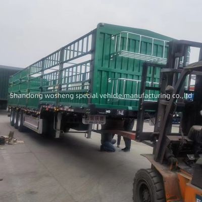 Semi-reboque de estaca de aço com sistema de travagem Wabco e câmara de travagem de mola T30/30