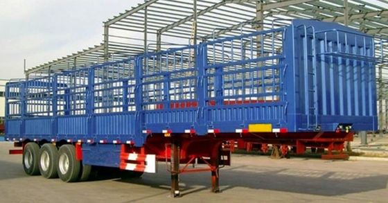 Q345B feixe principal 3/4 eixo 7,5 toneladas 12,4m vedação lateral semi-reboque para personalização de caminhões