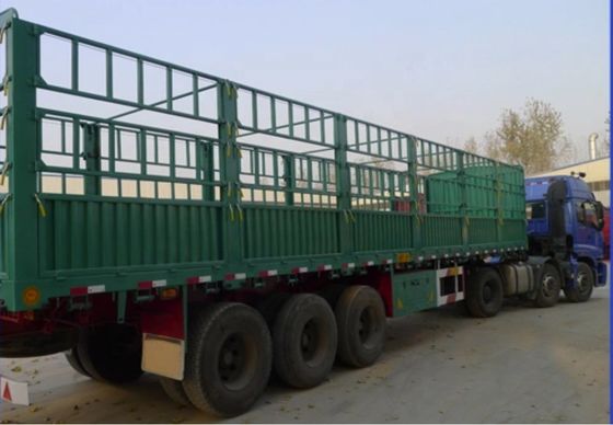 Q345B feixe principal 3/4 eixo 7,5 toneladas 12,4m vedação lateral semi-reboque para personalização de caminhões