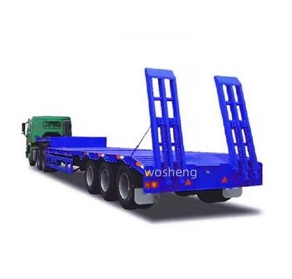 Wosheng Transportes de Equipamento Pesado Low Boy Truck Trailers com eixos 3/4/5/6/7