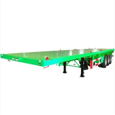 3 eixos 40T Carga útil Container de convés plano Transporte Semi-reboque para 20 40 FT Containers