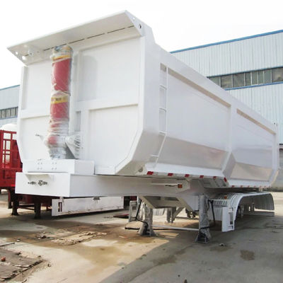 30cbm 50 Cbm U Tipo 3 eixo 4 eixos traseiro Dump Semi-trailer Dumpper Tipper Trailer para caminhão