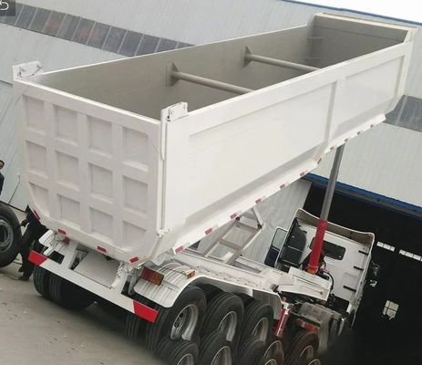30cbm 50 Cbm U Tipo 3 eixo 4 eixos traseiro Dump Semi-trailer Dumpper Tipper Trailer para caminhão