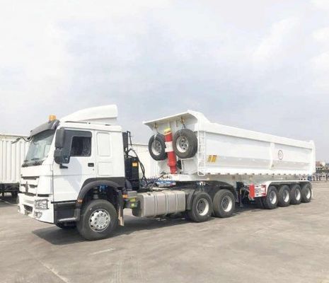 30cbm 50 Cbm U Tipo 3 eixo 4 eixos traseiro Dump Semi-trailer Dumpper Tipper Trailer para caminhão