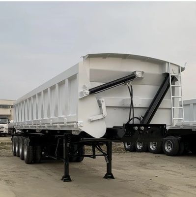 30cbm 50 Cbm U Tipo 3 eixo 4 eixos traseiro Dump Semi-trailer Dumpper Tipper Trailer para caminhão