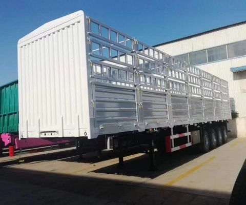 Reboque de caminhão 3 eixos 4 eixos Reboque de carga de vedação com engrenagem de pouso de carga pesada 28 t