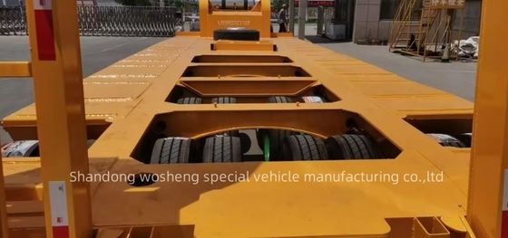 FUWA/JOST/WOSHENG Landing Gear Semi-reboque de cama baixa para transporte de grandes máquinas