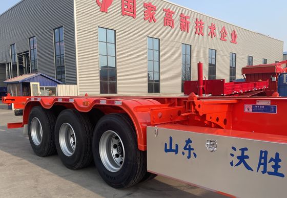 Camião Wosheng 2/3/4 Semirreboque de eixo com carga máxima 30000 kg Design esqueleto de aço