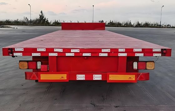 Bom 3 eixos 30-120tons contêiner de cama plana caminhão de reboque para transporte de contêineres