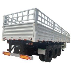 Transporte de aço com 3/4 eixo tipo plano cerca lateral semi-reboque de profissional