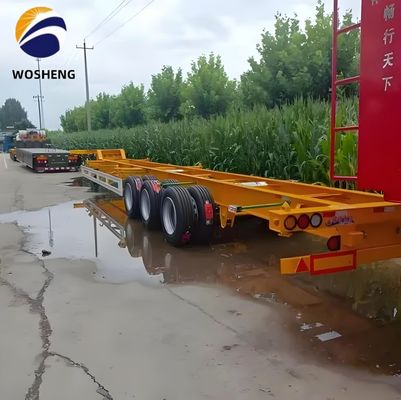 Pedido do cliente 2 Chassi de eixo 40FT/45FT Esqueleto Semi-reboque Engrenagem de aterragem pesada