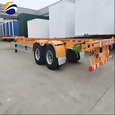 Pedido do cliente 2 Chassi de eixo 40FT/45FT Esqueleto Semi-reboque Engrenagem de aterragem pesada