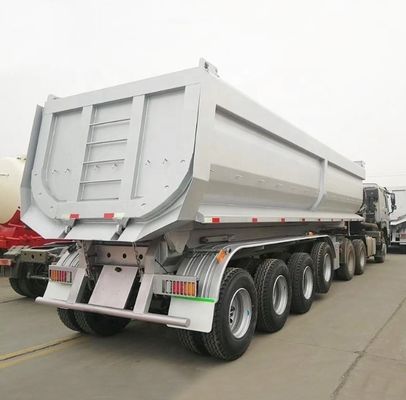 Semi-reboque hidráulico traseiro de 3 eixos de 20 a 80 toneladas para reboques de caminhões