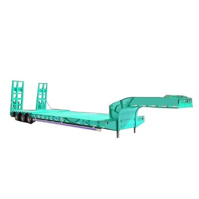 3 eixos, pescoço de ganso, semi-reboque de cama baixa, caminhões