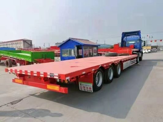 Venda direta Semi-remolque de cama plana personalizado 2/3 eixo 20FT 40FT Container diretamente
