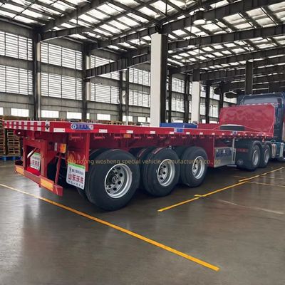 Semi-remolque de 3 eixos para transporte de contêineres de 20 pés e carga pesada de 40 pés