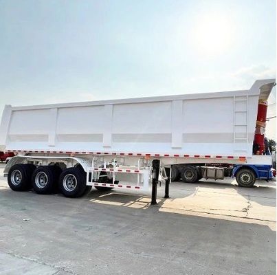 40-80 toneladas 3-5 eixos hidráulico traseiro tipper tipping dump semi-reboque para caminhão
