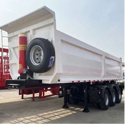 40-80 toneladas 3-5 eixos hidráulico traseiro tipper tipping dump semi-reboque para caminhão