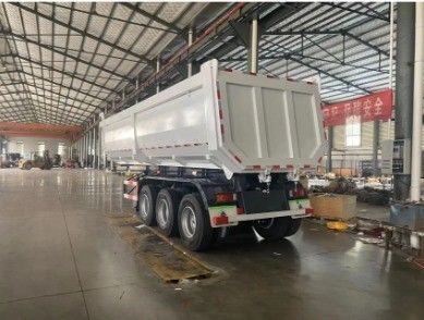 40-80 toneladas 3-5 eixos hidráulico traseiro tipper tipping dump semi-reboque para caminhão