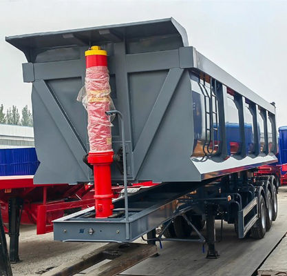 Remolque de caminhão 3/4 eixo 24-55CBM Rear Dump Semi Trailer Tipper com tecnologia avançada