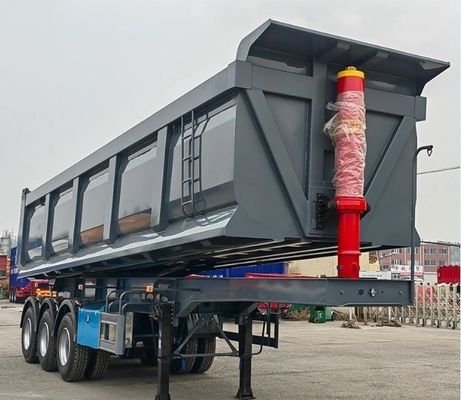 Remolque de caminhão 3/4 eixo 24-55CBM Rear Dump Semi Trailer Tipper com tecnologia avançada