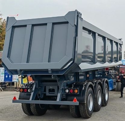 Remolque de caminhão 3/4 eixo 24-55CBM Rear Dump Semi Trailer Tipper com tecnologia avançada