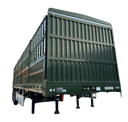 3 ou 4 eixos 60 toneladas parede lateral e vedação estaca vedação semi-reboque para reboque de caminhão
