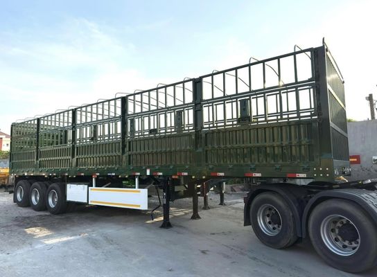 3 ou 4 eixos 60 toneladas parede lateral e vedação estaca vedação semi-reboque para reboque de caminhão