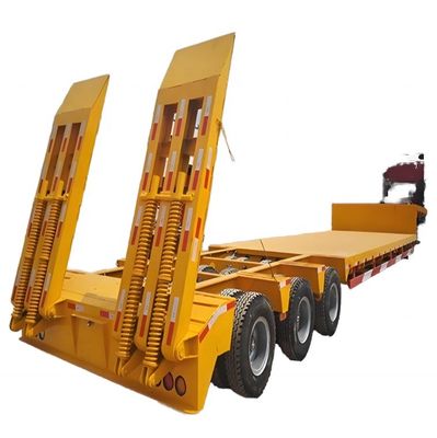 Semi-remolque de cor personalizada de cama baixa Lowboy Semi-remolque para carregador Semi-remolque