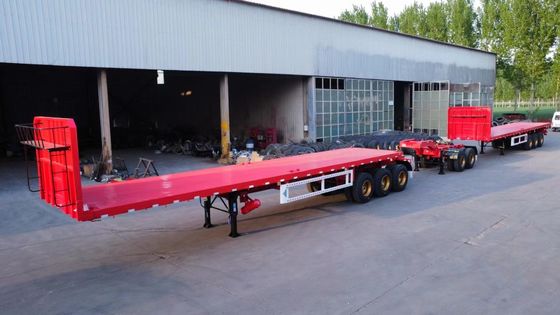 13500x2500x1600-3100mm Trailers de cama plana de ligação dupla para transporte de contentores
