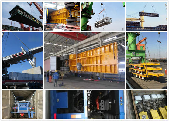 Solução de transporte Semi-reboque de eixo plano de 3-4 eixos direto com 50000 kg de carga útil máxima