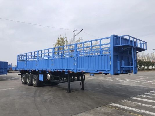 3 eixos 4 eixos 12 rodas 40-80T Semi-reboque de vedação para transporte de gado e carga